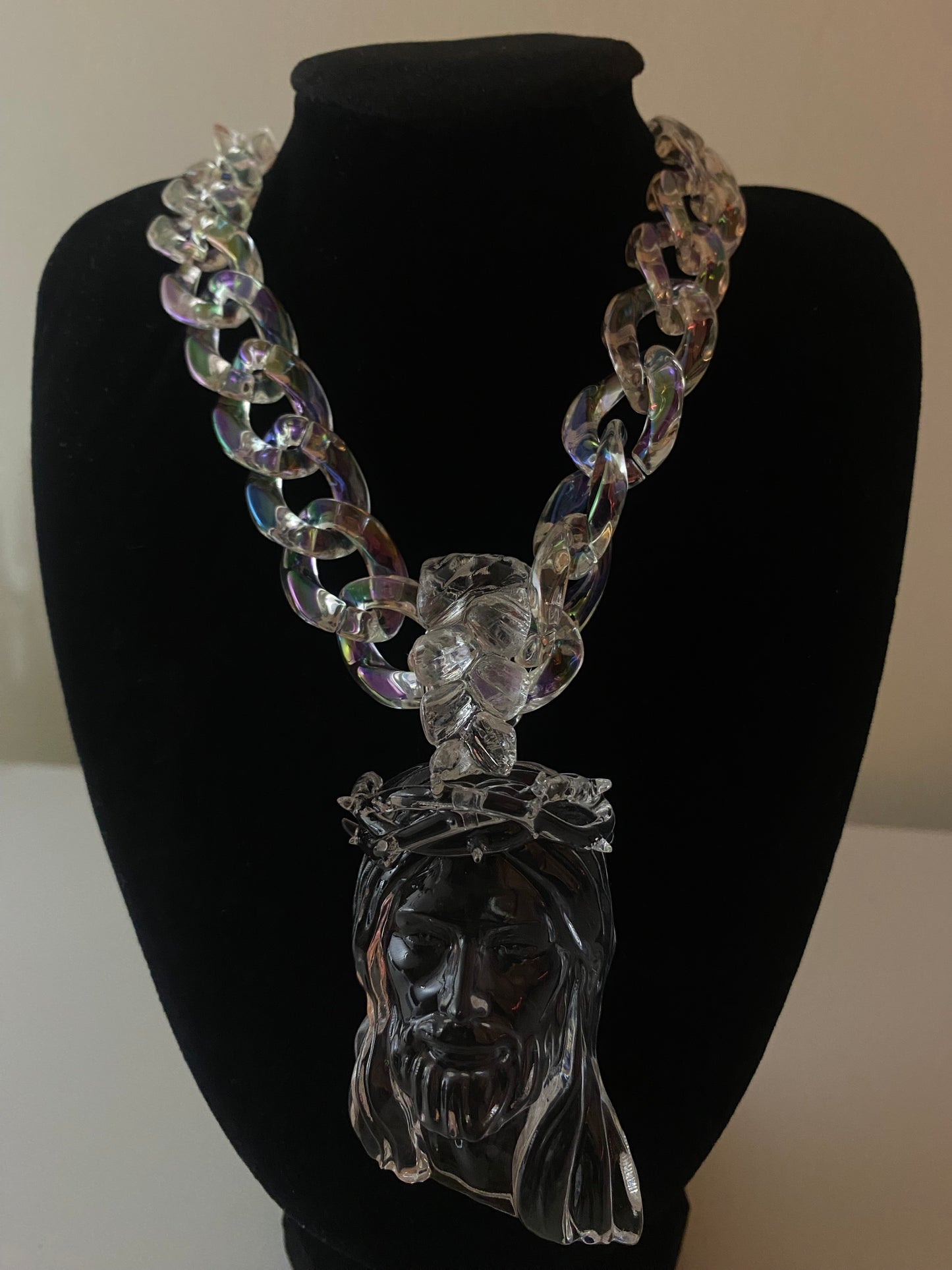 Clear Jesus X-ray necklace