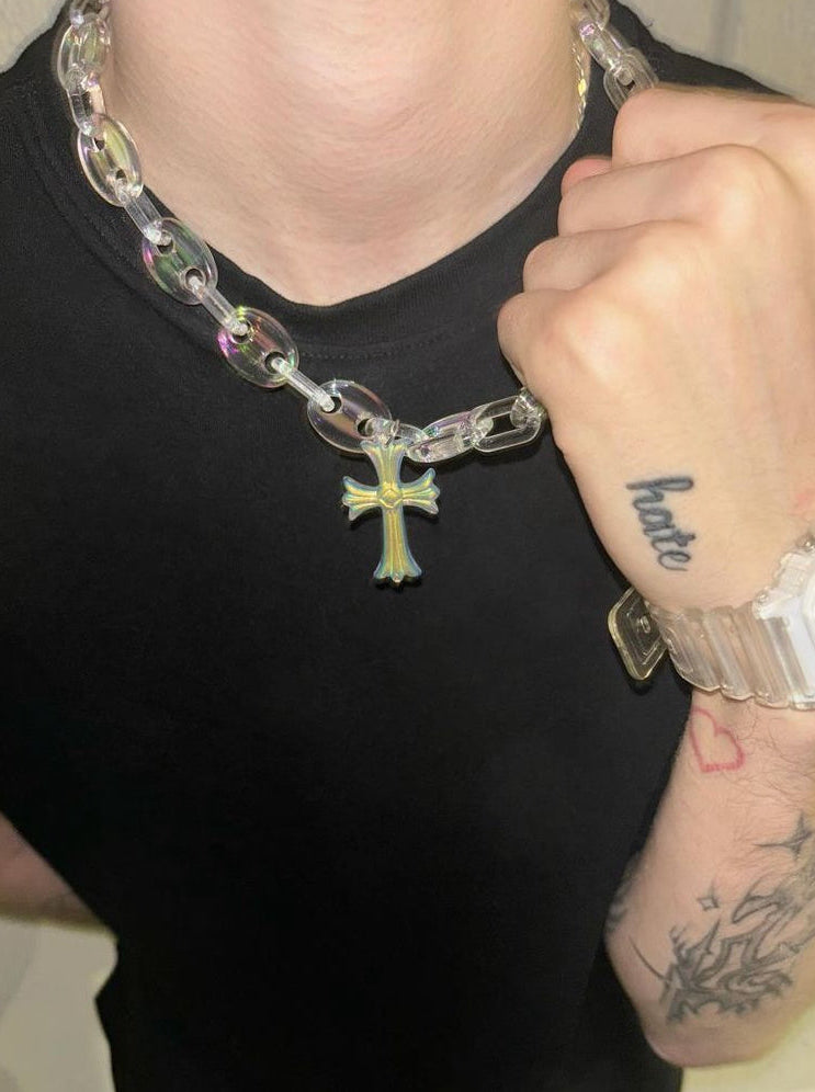 CROSS MINI LINK NECKLACE