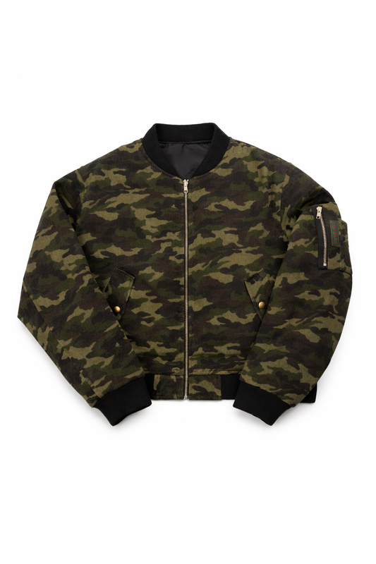 REVERSIBLE BOMBER JACKET [CAMO/BLACK]