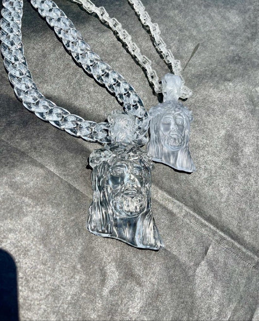 JESUS CLEAR NECKLACE
