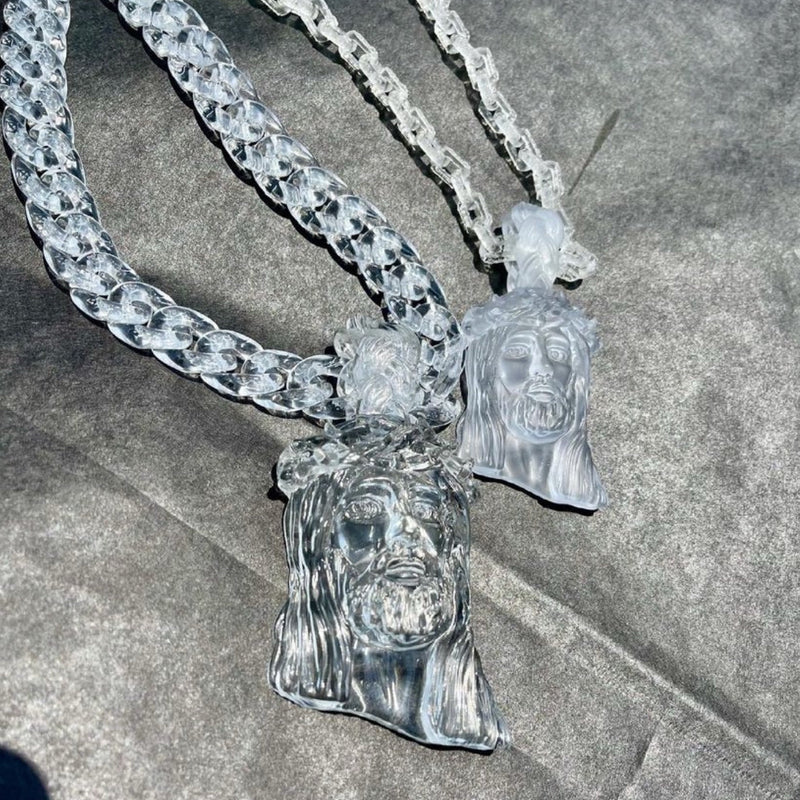 JESUS CLEAR NECKLACE
